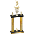 Double Gold Glacier Fourth Place Lacrosse Trophy