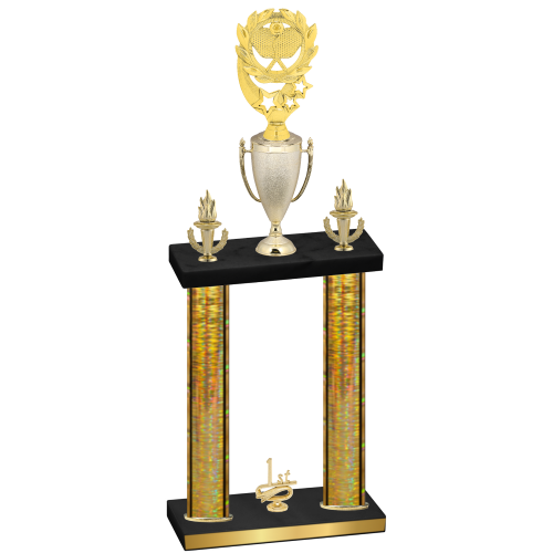 Double Gold Glacier First Place Pickleball Trophy