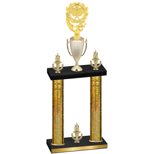 Double Gold Glacier Victory Pickleball Trophy