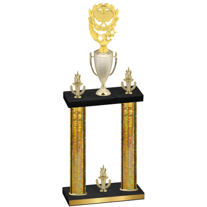 Double Gold Glacier Victory Pickleball Trophy
