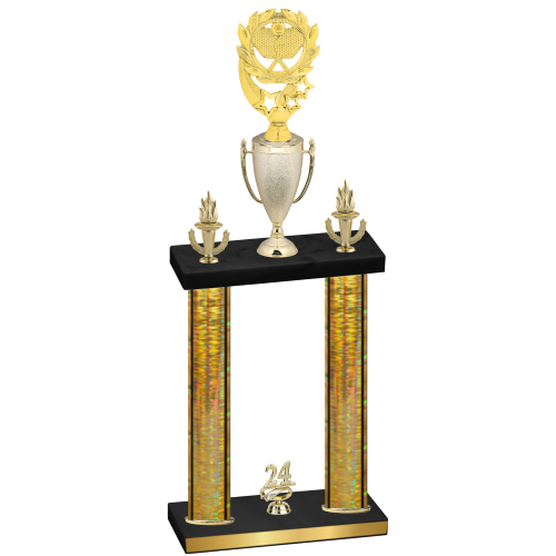 Double Gold Glacier Year Pickleball Trophy
