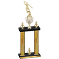 Double Gold Glacier Victory Basketball Trophy