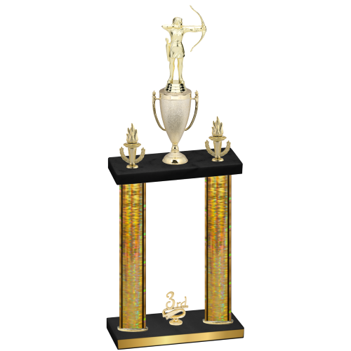 Double Gold Glacier Third Place Archery Trophy