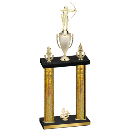 Double Gold Glacier Fourth Place Archery Trophy