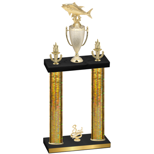 Double Gold Glacier Third Place Fishing Trophy