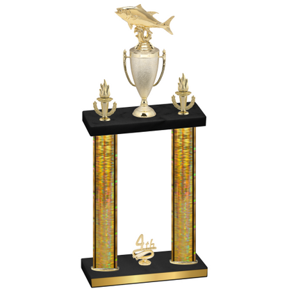 Double Gold Glacier Fourth Place Fishing Trophy
