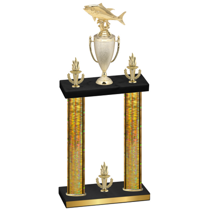 Double Gold Glacier Victory Fishing Trophy