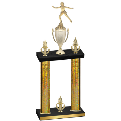 Double Gold Glacier Victory Skater Trophy