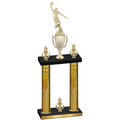 Double Gold Glacier Victory Basketball Trophy
