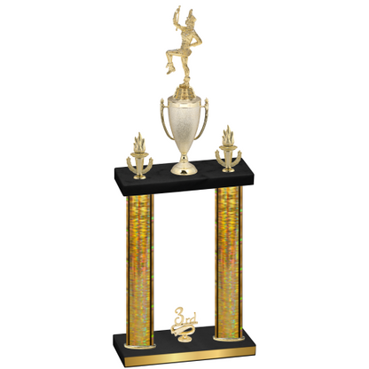 Double Gold Glacier Third Place Majorette Trophy