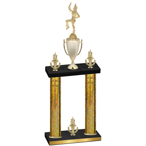 Double Gold Glacier Victory Majorette Trophy