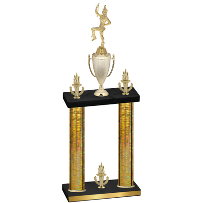 Double Gold Glacier Victory Majorette Trophy
