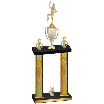 Double Gold Glacier Year Majorette Trophy