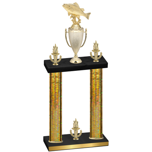 Double Gold Glacier Victory Fishing Trophy