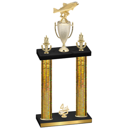 Double Gold Glacier Fourth Place Fishing Trophy