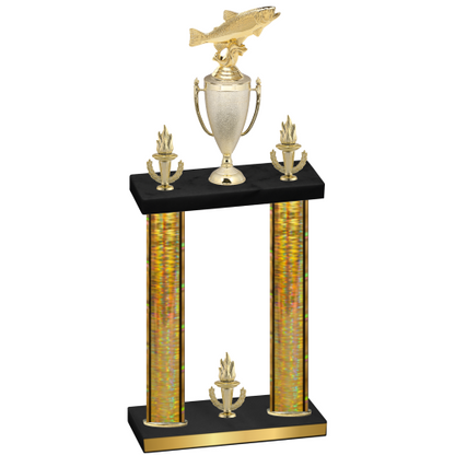 Double Gold Glacier Victory Fishing Trophy