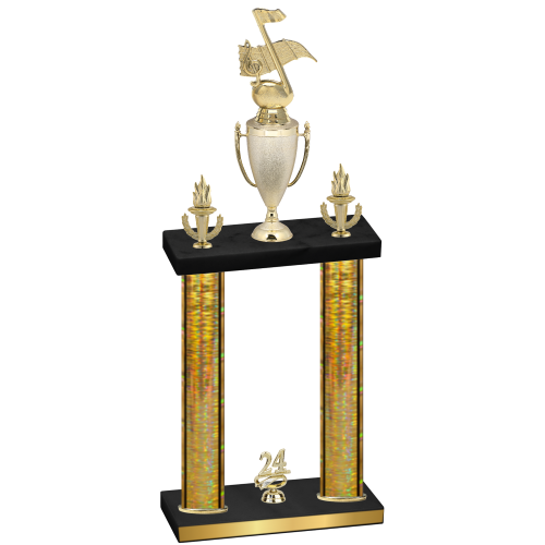 Double Gold Glacier Year Music Trophy