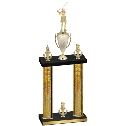 Double Gold Glacier Victory Golf Trophy