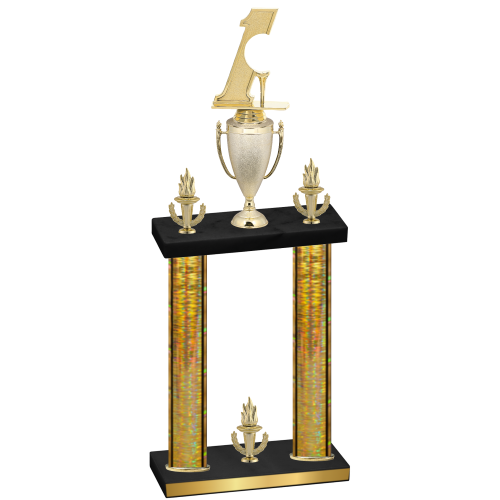 Double Gold Glacier Victory Golf Trophy