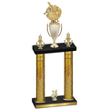 Double Gold Glacier Year Baseball Trophy