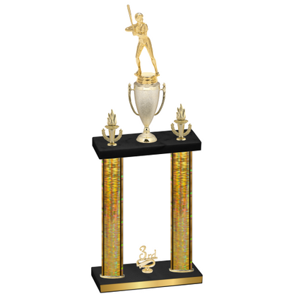 Double Gold Glacier Third Place Softball Trophy