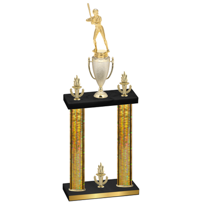 Double Gold Glacier Victory Softball Trophy