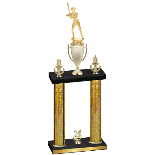 Double Gold Glacier Year Softball Trophy