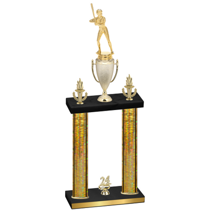Double Gold Glacier Year Softball Trophy