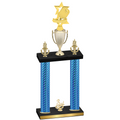 Double Blue Carbon Fiber Third Place Pickleball Trophy