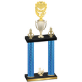 Double Blue Carbon Fiber Third Place Pickleball Trophy