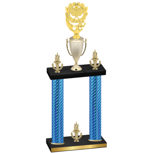Double Blue Carbon Fiber Victory Pickleball Trophy
