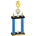 Double Blue Carbon Fiber Third Place Pickleball Trophy