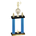 Double Blue Carbon Fiber Third Place Archery Trophy
