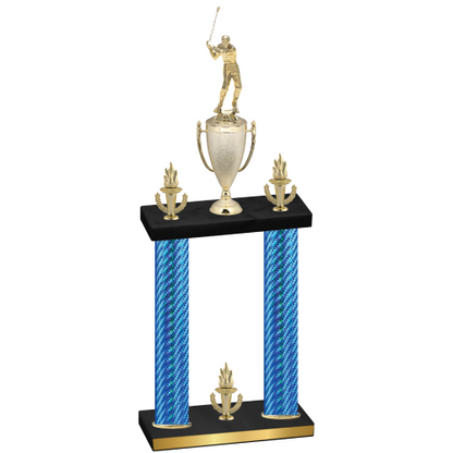 Double Blue Carbon Fiber Victory Golf Trophy