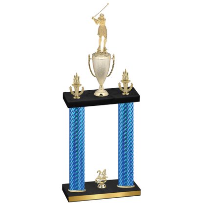 Double Blue Carbon Fiber Year Golf Trophy