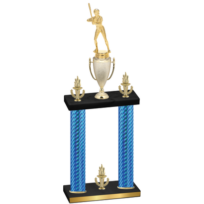 Double Blue Carbon Fiber Victory Softball Trophy