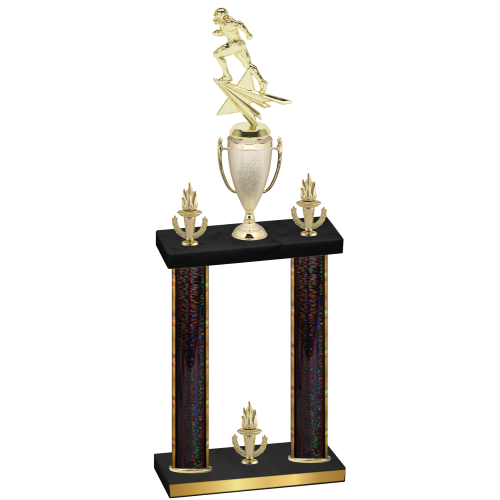 Double Black Glacier Victory Football Trophy