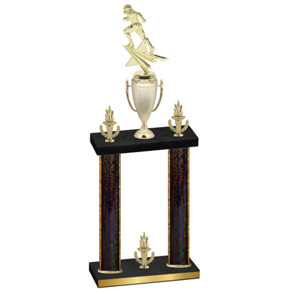 Double Black Glacier Victory Football Trophy