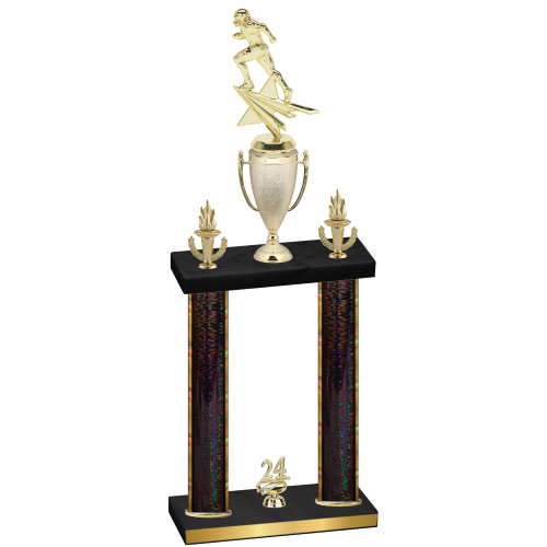 Double Black Glacier Year Football Trophy