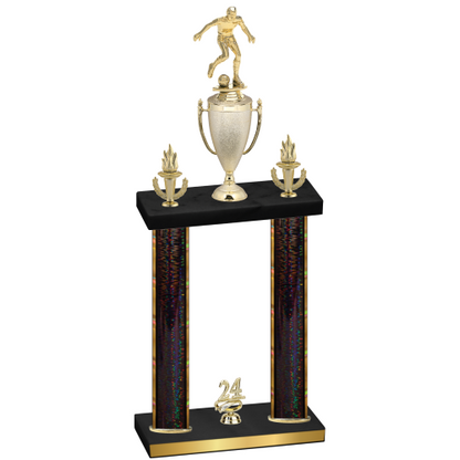 Double Black Glacier Year Soccer Trophy