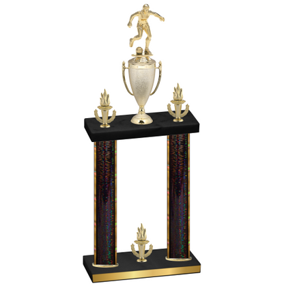 Double Black Glacier Victory Soccer Trophy