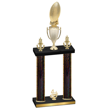 Double Black Glacier Fourth Place Football Trophy