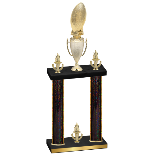 Double Black Glacier Victory Football Trophy