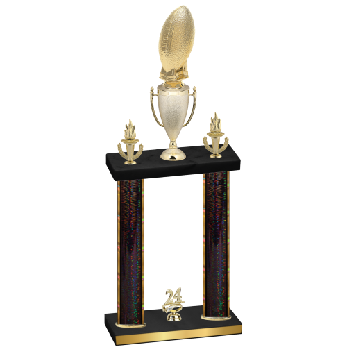 Double Black Glacier Year Football Trophy