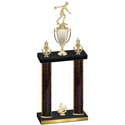 Double Black Glacier Fourth Place Bowling Trophy
