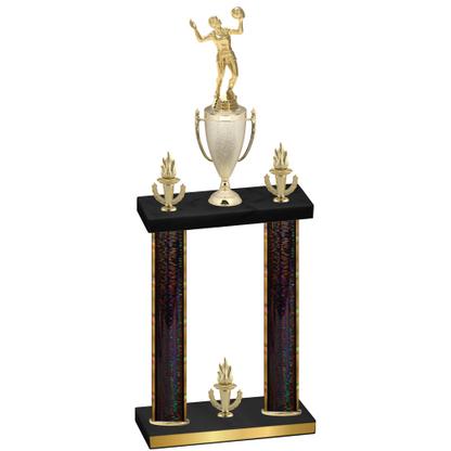 Double Black Glacier Victory Volleyball Trophy