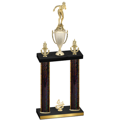 Double Black Glacier Fourth Place Tennis Trophy