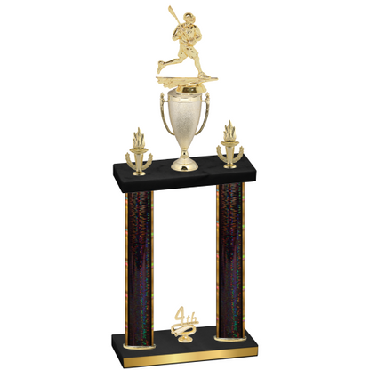 Double Black Glacier Fourth Place Lacrosse Trophy