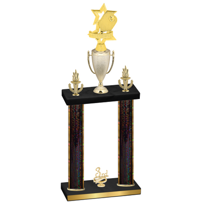 Double Black Glacier Third Place Pickleball Trophy