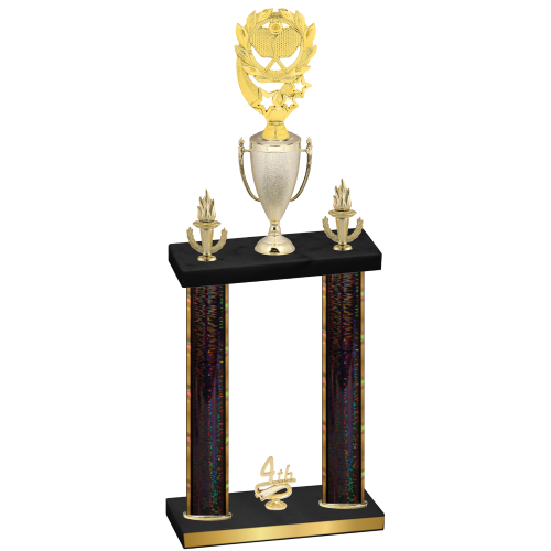 Double Black Glacier Fourth Place Pickleball Trophy